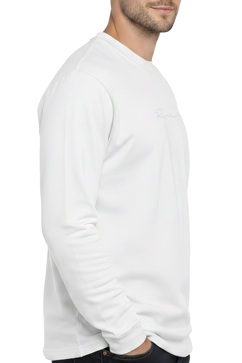 Herren Oversized Langarm Shirt 23RS042 - White