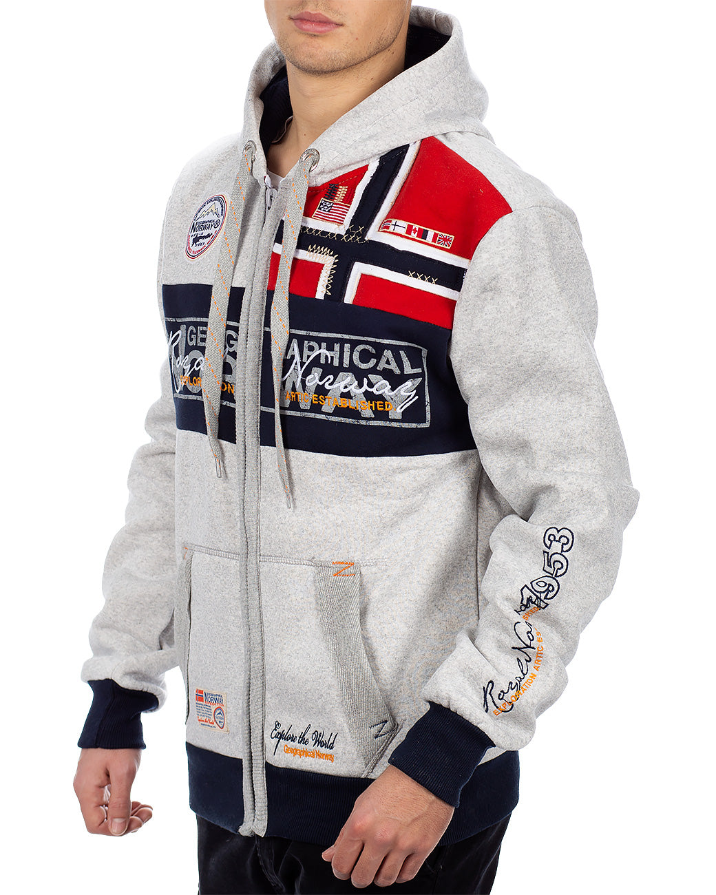 Herren Regular Fit Sweatjacke flyer - Blended Grey