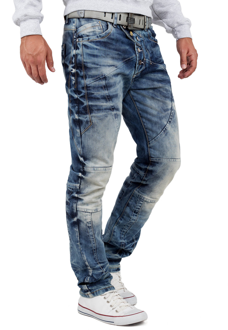 Herren Regular Fit Jeans Stonewashed CD346 - Blue