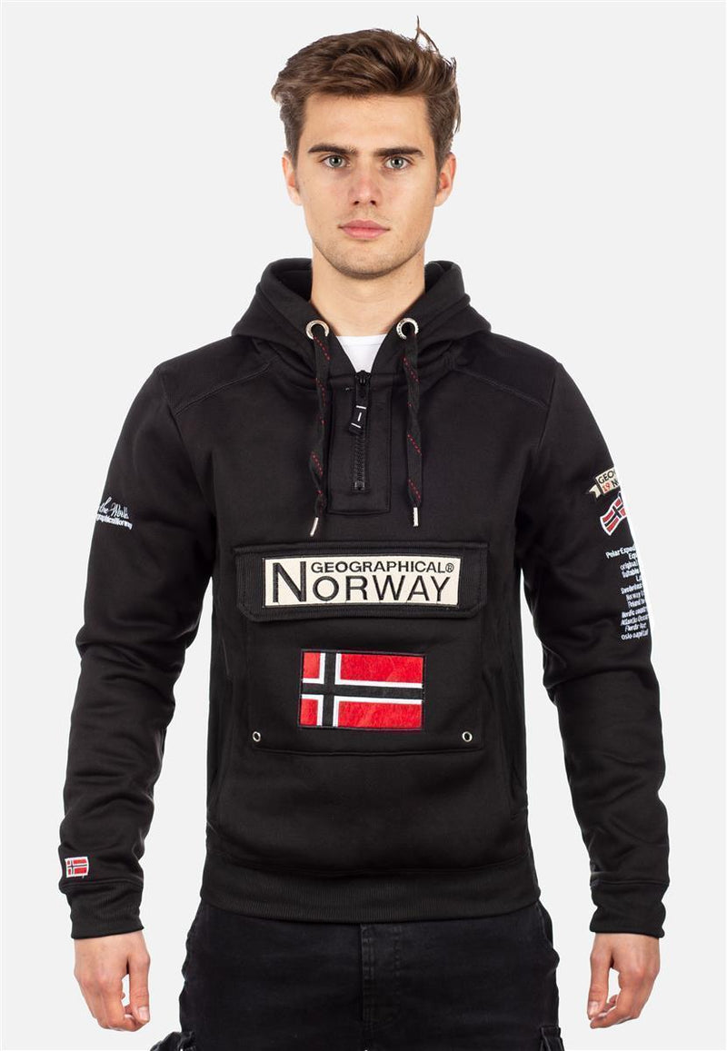Herren Regular Fit Hoodie gymclass men - Black