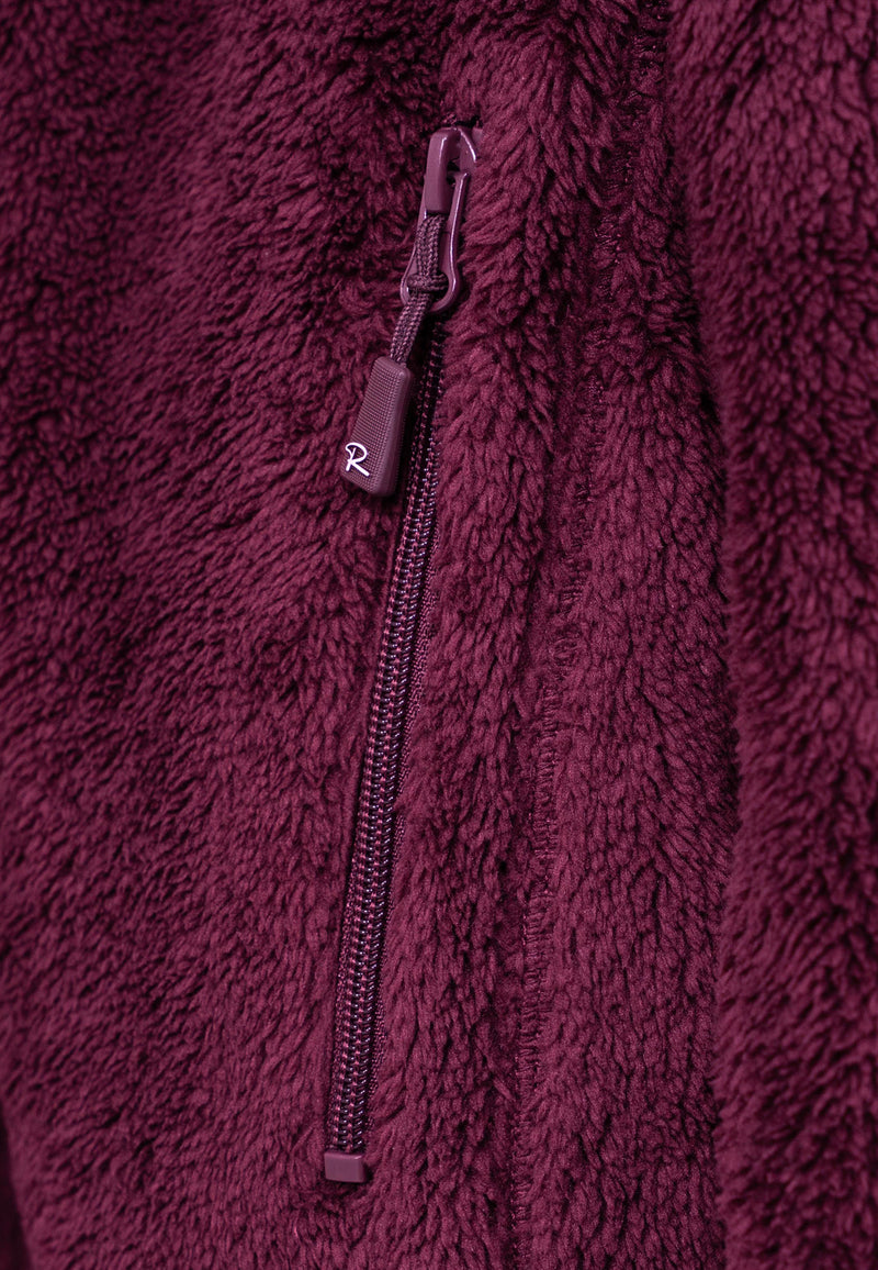 Damen Regular Fit Fleecejacke Kuschelig 22RSW002 - Red Wine