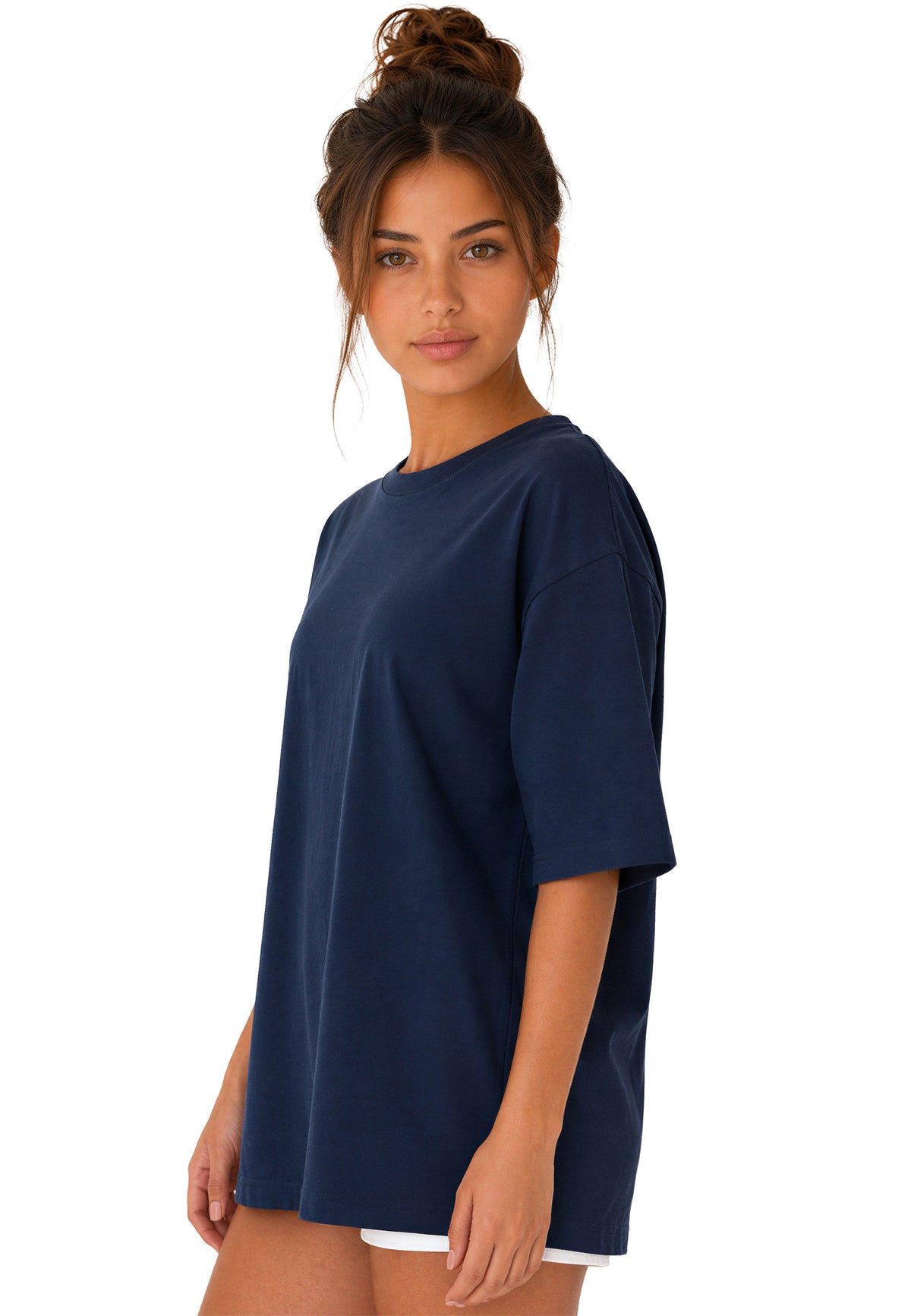 Damen Oversized T-Shirt in Dark Blue – Reichstadt – Ansicht 5