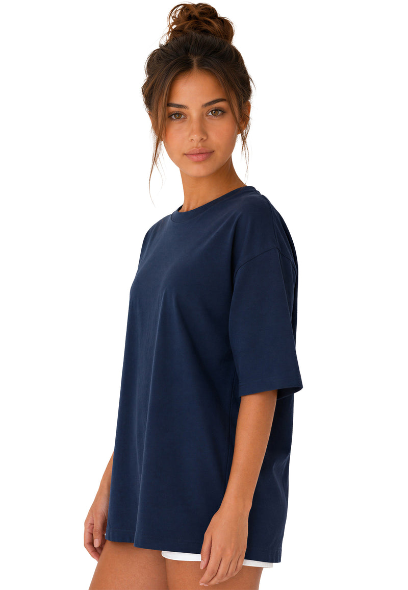 Damen Oversized Oversized T-Shirt 25RSW070 - Dark Blue