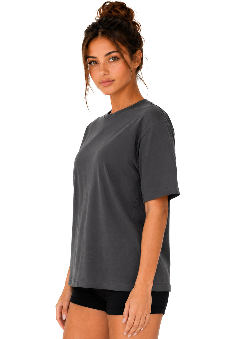Damen Regular Fit T-Shirt Shoulder Drop 25RSW071 - Dark Grey