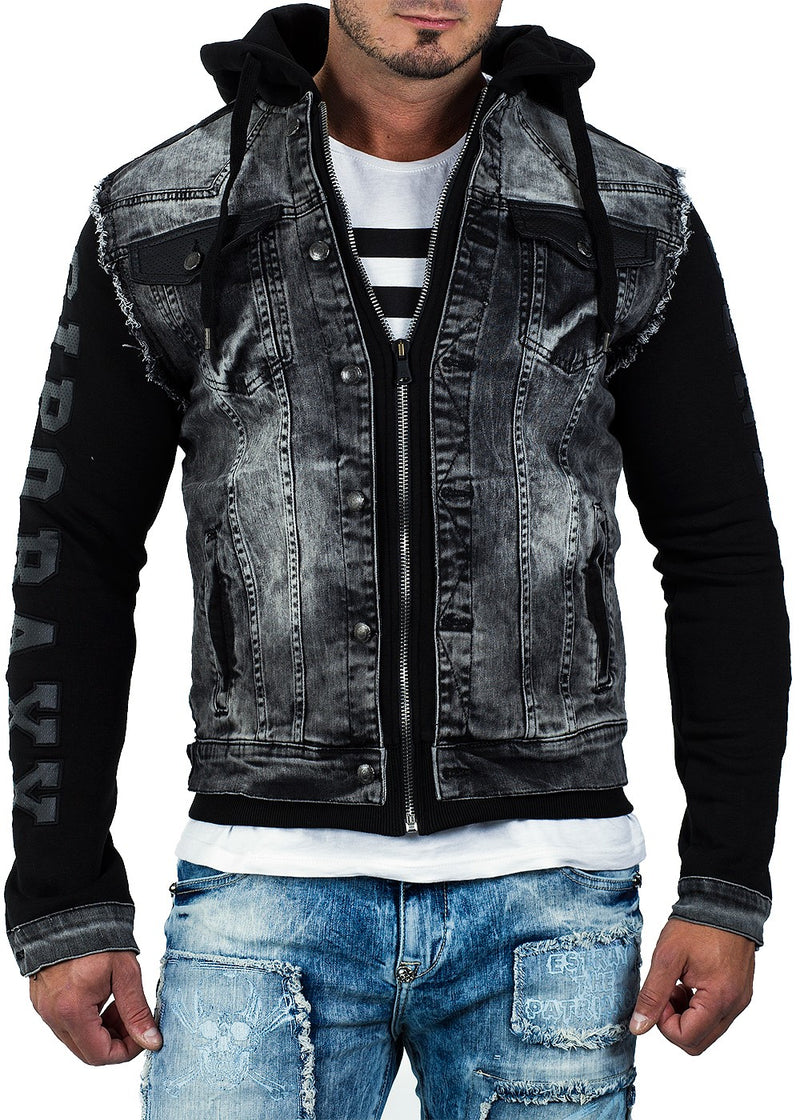 Herren Regular Fit Jacke Denim CJ155 - Black