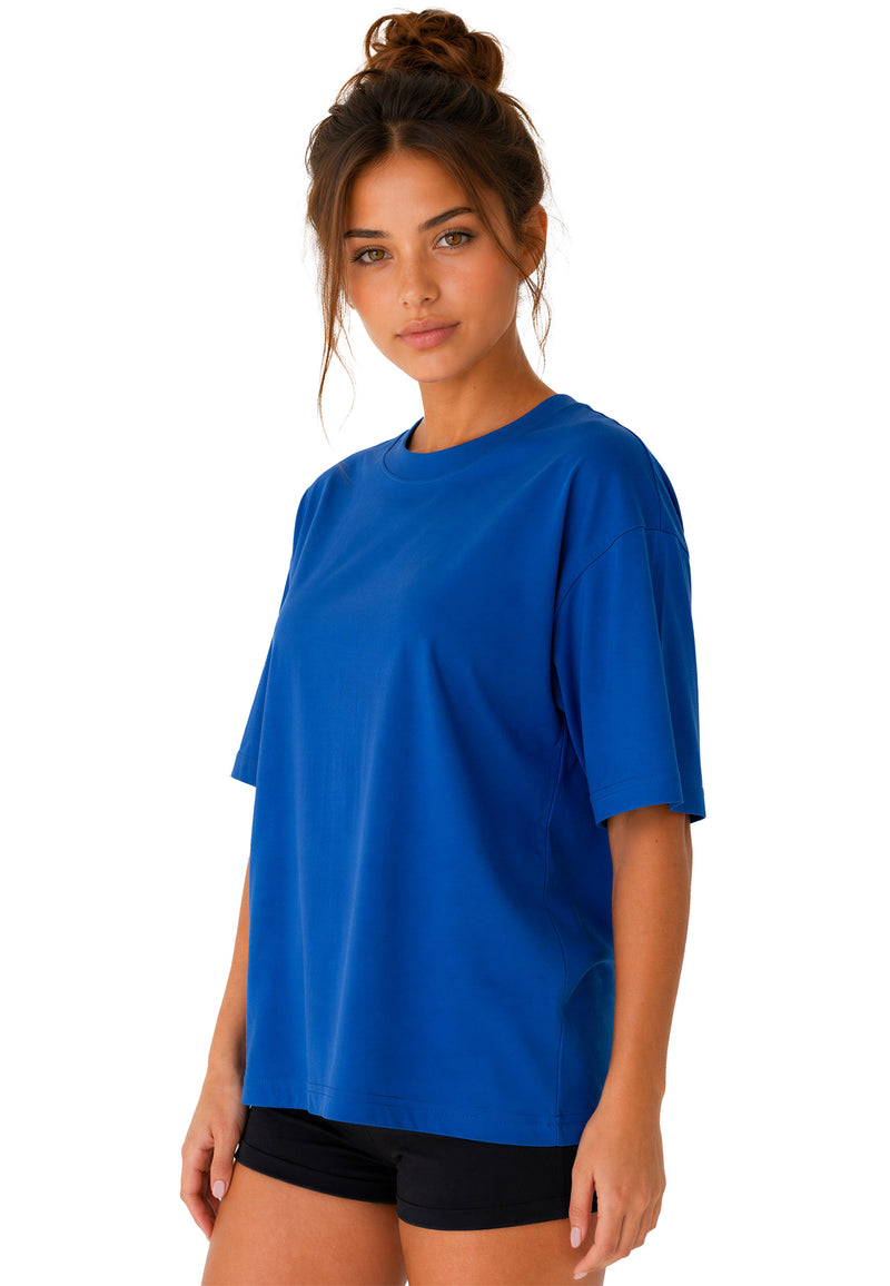 Damen Regular Fit T-Shirt Shoulder Drop 25RSW071 - Navy Blue