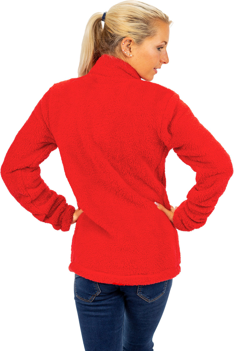 Damen Regular Fit Fleecejacke Kuschelige 22RSW002 - Red