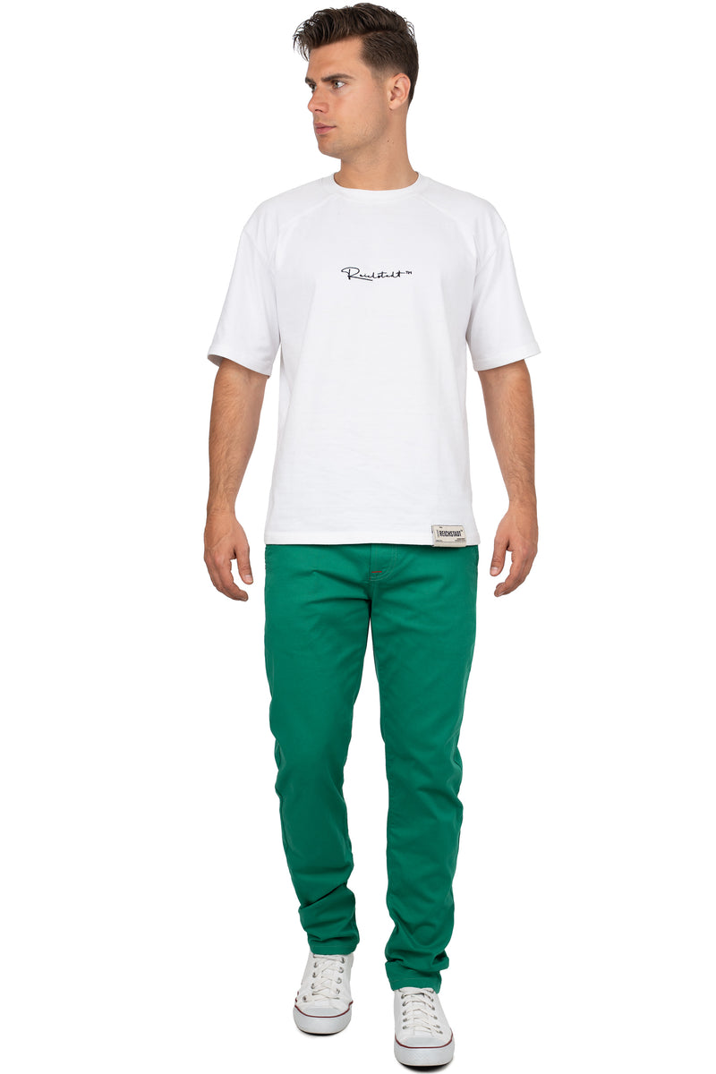 Herren Regular Fit Hose Mid Waist CD842 - Green