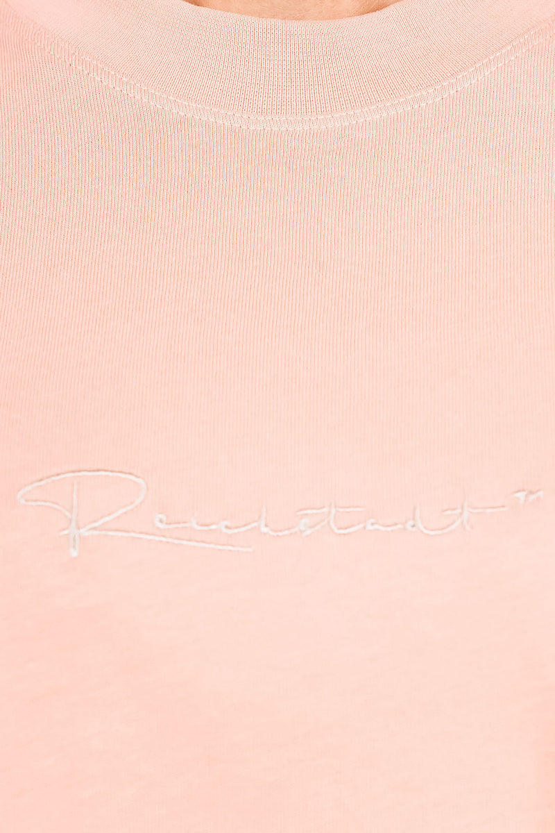 Damen Oversized T-Shirt Brand Stick 23RSW044 - Old Pink