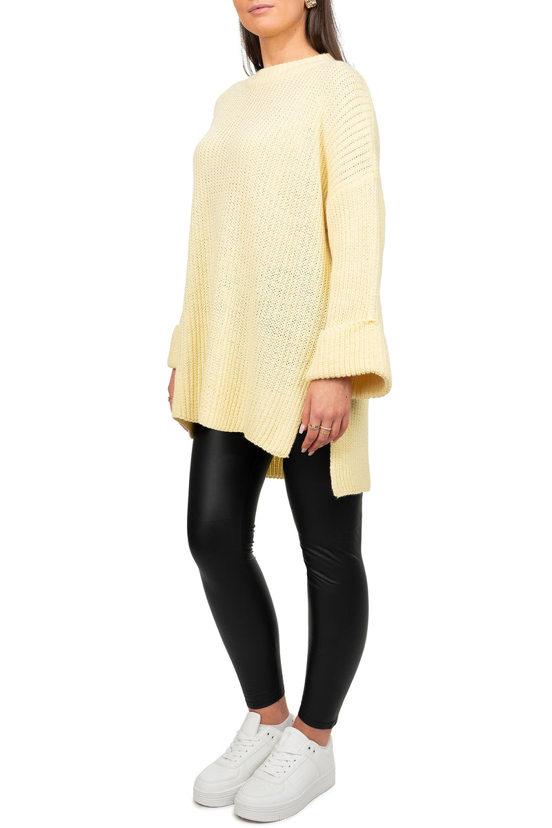 Damen Relaxed Fit Pullover 25RSW067 - Yellow