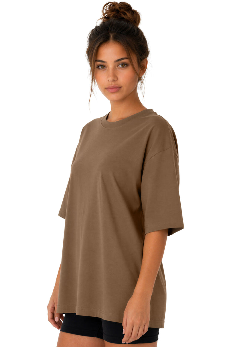 Damen Oversized Oversized T-Shirt 25RSW070 - Khaki
