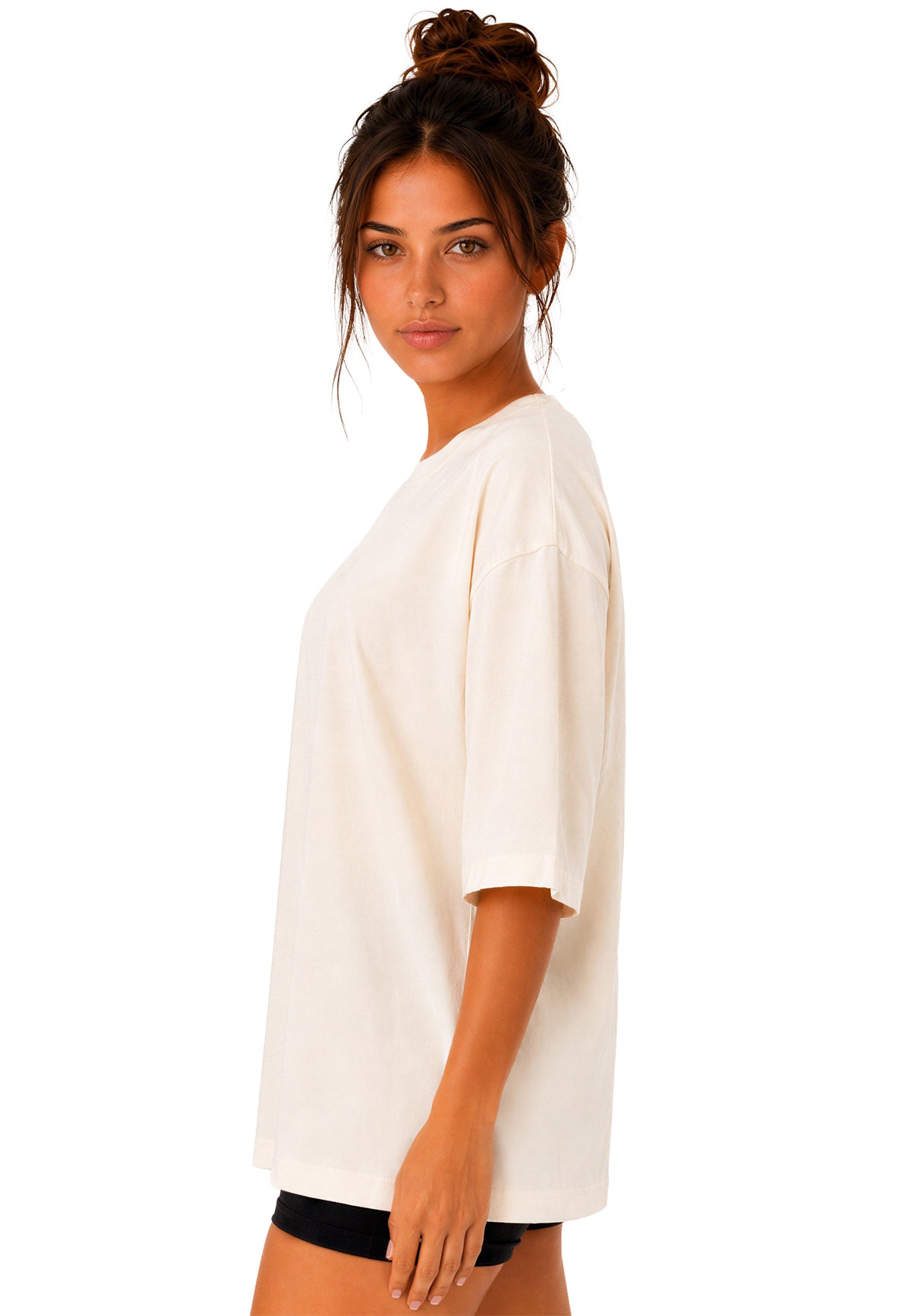 Damen Oversized T-Shirt in Beige – Reichstadt – Ansicht 5