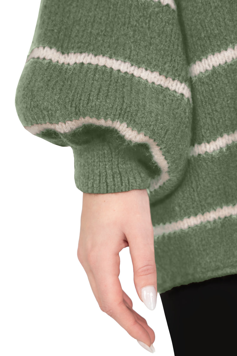 Damen Relaxed Fit Cardigan 25RSW088 - Green