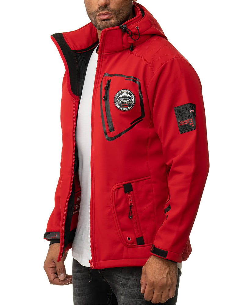 Herren Regular Fit Softshelljacke tacebook - Red