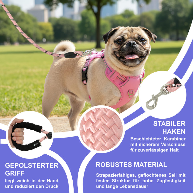 RS Pets Hundegeschirr & Leinen Set 25RSP083-4 - Pink