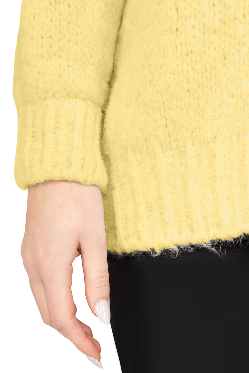 Damen Relaxed Fit Strickjacke 25RSW094 - Yellow