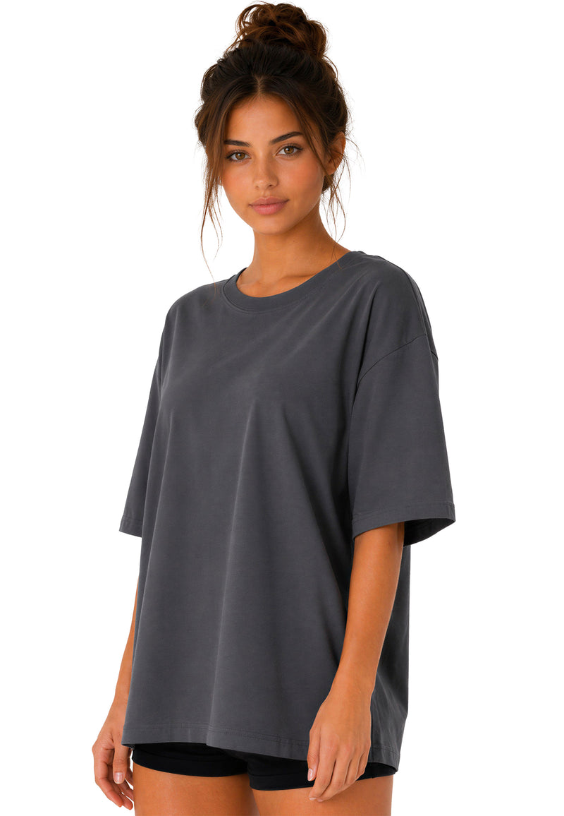 Damen Oversized Oversized T-Shirt 25RSW070 - Dark Grey