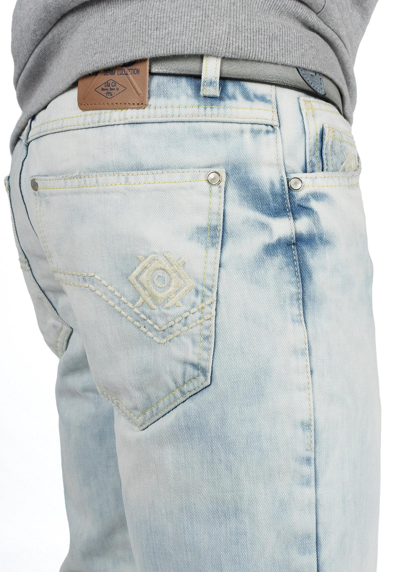 Herren Regular Fit Jeans Stonewashed CD319X - Light Blue