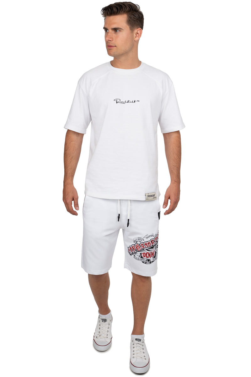 Herren Regular Fit Shorts Mid Waist CK274 - White