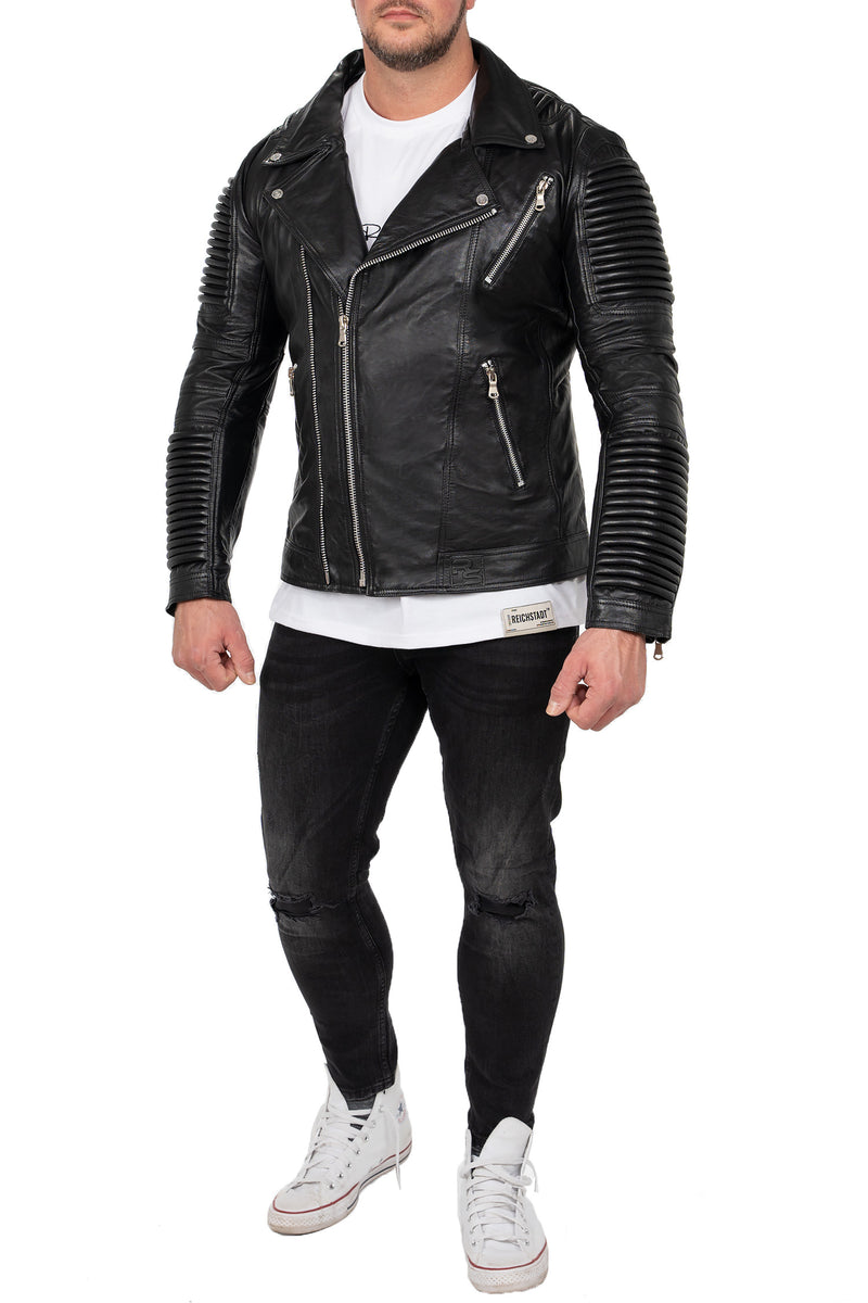 Herren Slim Fit Jacke RS006LUX - Black