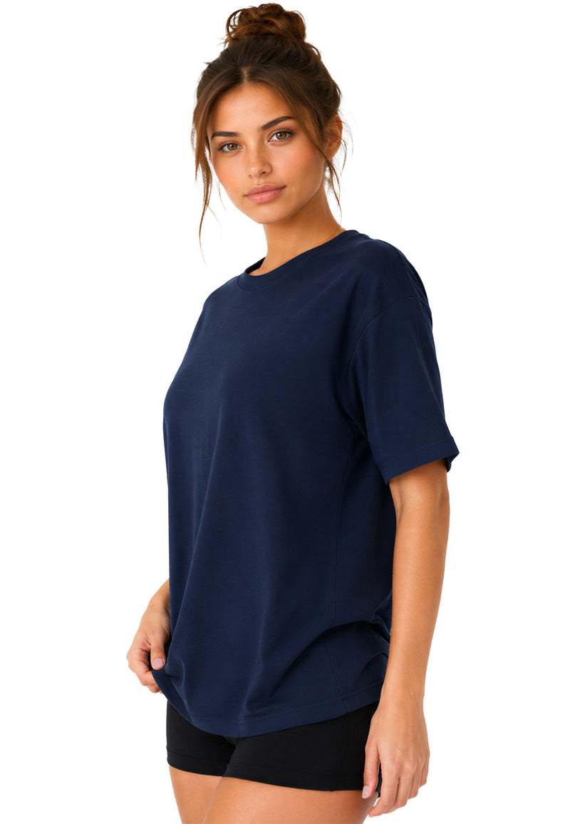 Damen Regular Fit T-Shirt Shoulder Drop 25RSW071 - Dark Blue