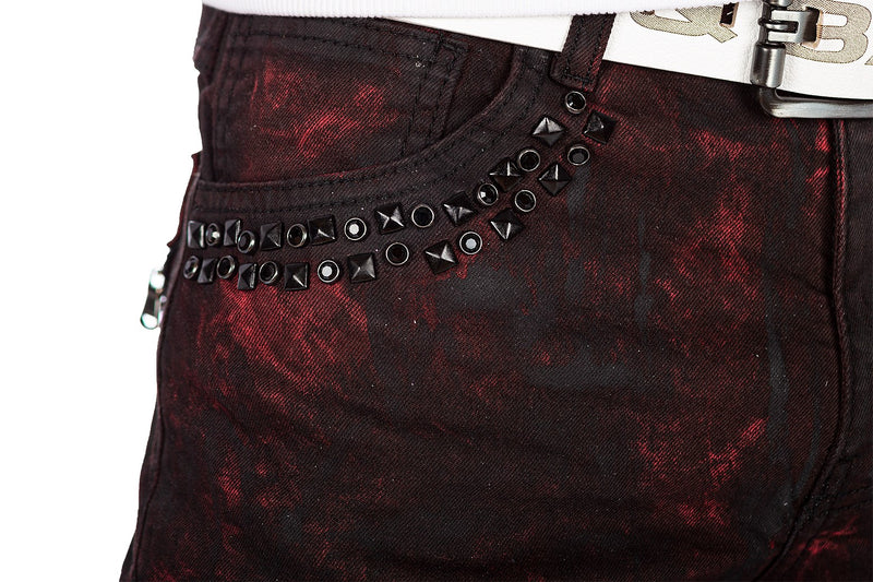 Regular Fit Jeans 2x Reißverschlüsse an den Gesäßtaschen CD581 - Bordeaux