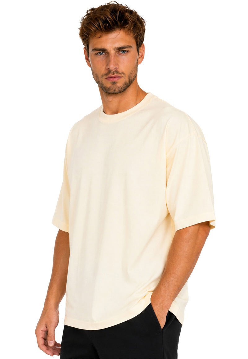 Herren Regular Fit T-Shirt Shoulder Drop 25RS071 - Beige