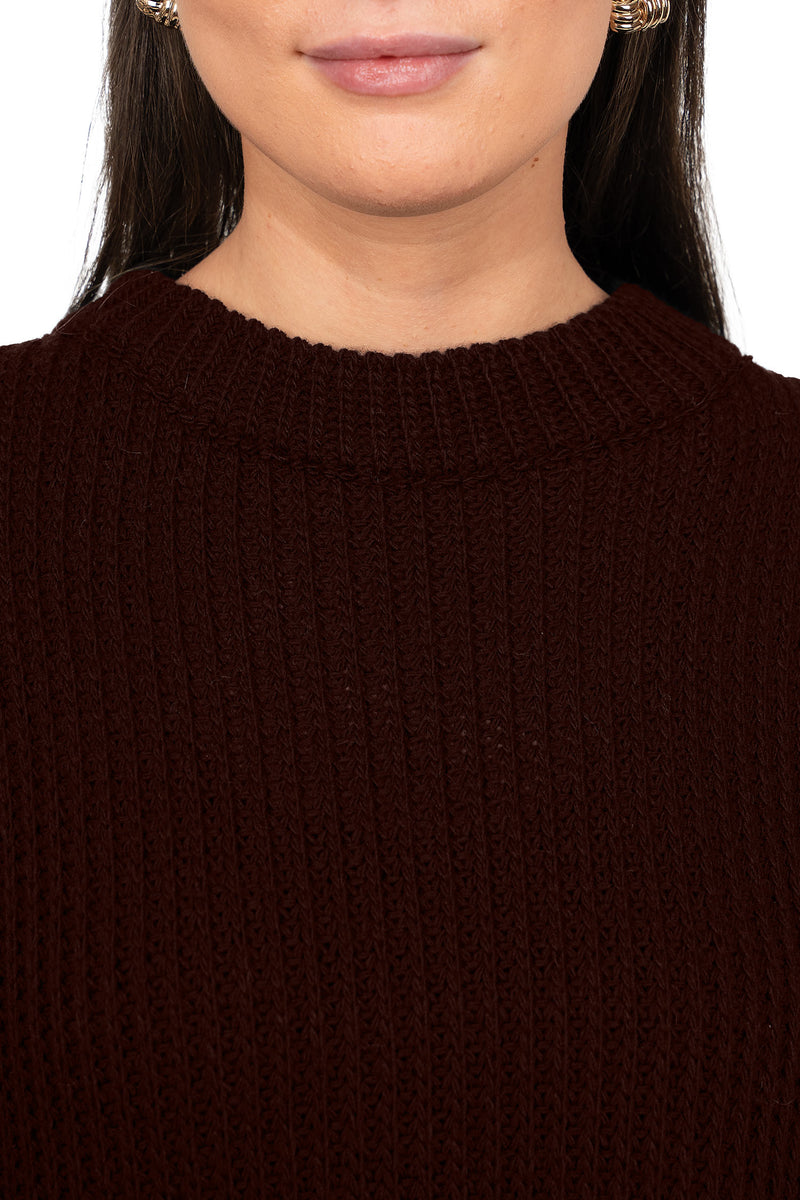 Damen Relaxed Fit Pullover 25RSW067 - Brown
