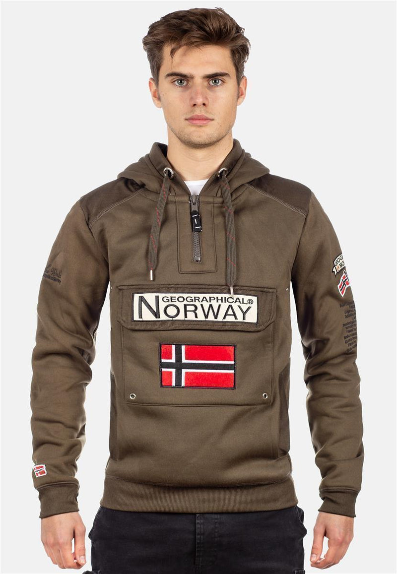 Herren Regular Fit Hoodie gymclass men - Khaki