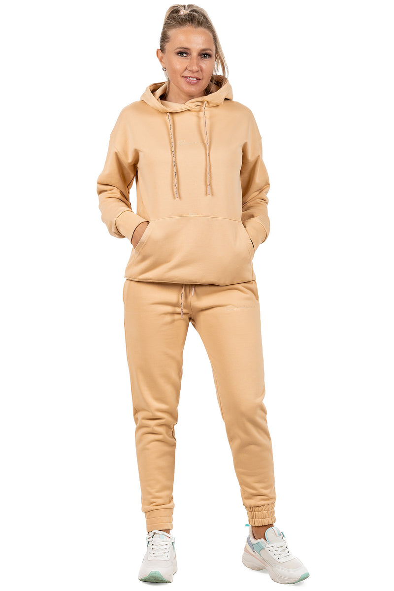Damen Slim Fit Jogginghose Marken-Stick 23RSW039 - Beige
