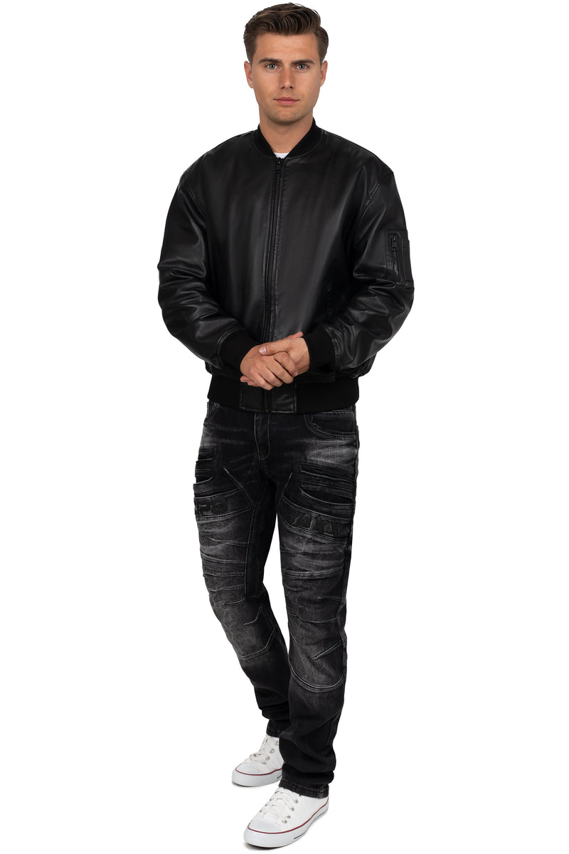 Herren Regular Fit Jacke in Black – Reichstadt – Ansicht 5