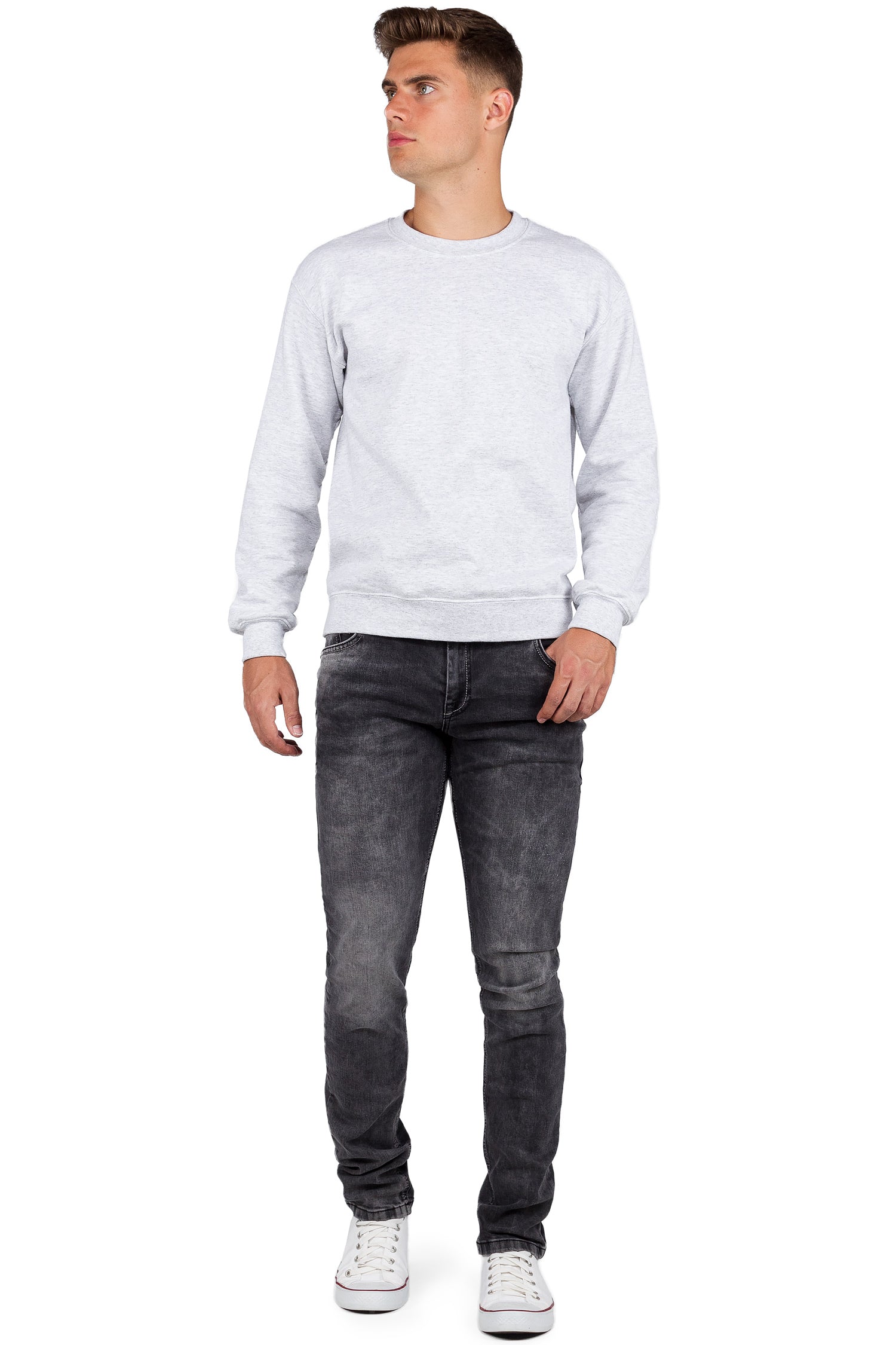 Herren Slim Fit Jeans Stonewashed CD533 - Grey