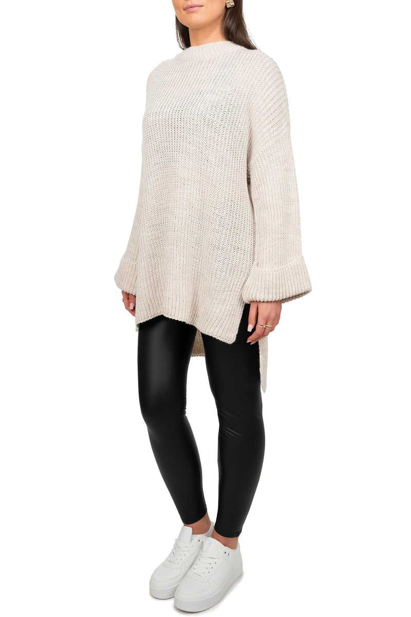 Damen Relaxed Fit Pullover 25RSW067 - Beige