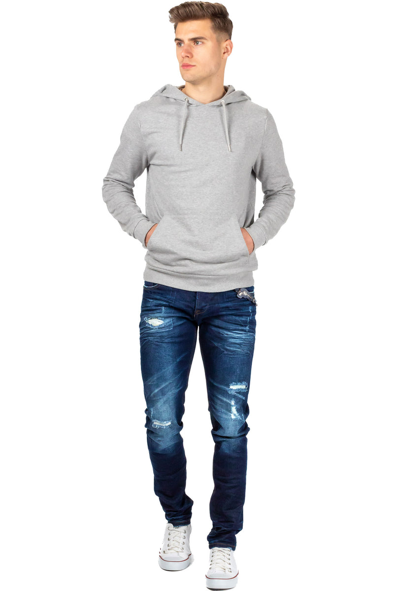Herren Slim Fit Jeans Stonewashed CD392 - Blue