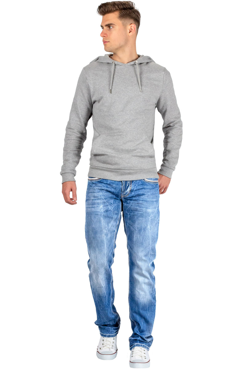 Herren Regular Fit Jeans Stonewashed C0595 - Blue