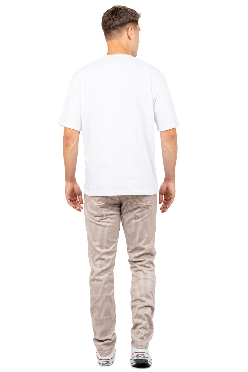 Herren Slim Fit Hose Mid Waist CD841 - Beige