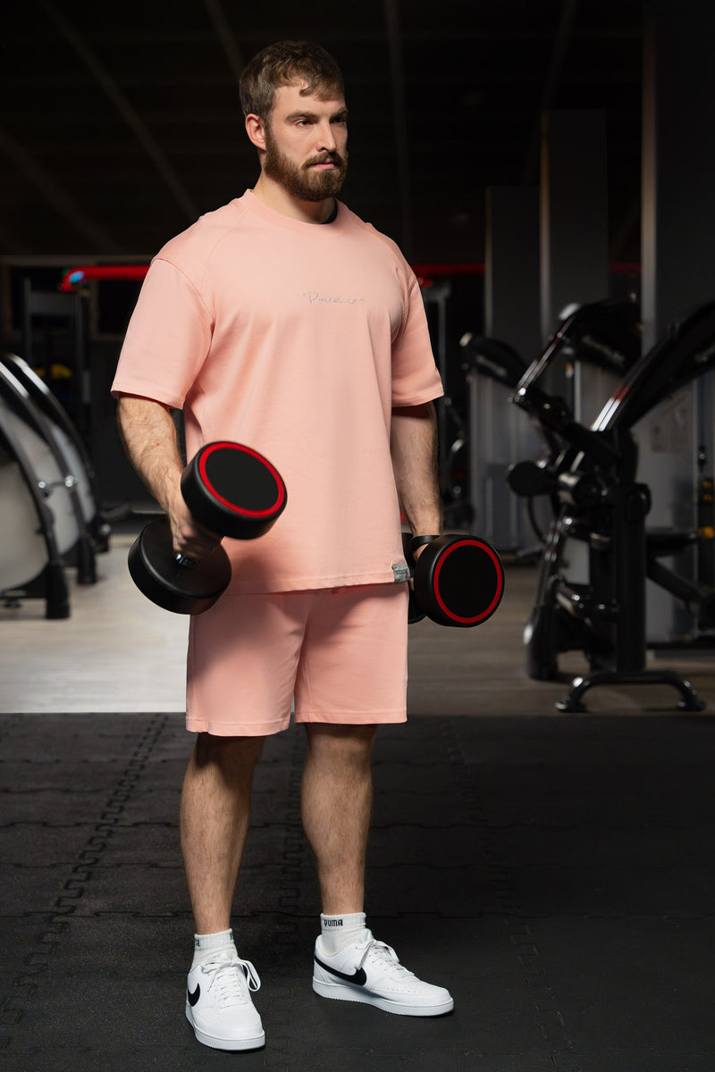 Herren Oversized T-Shirt 22RS033 - Old Pink