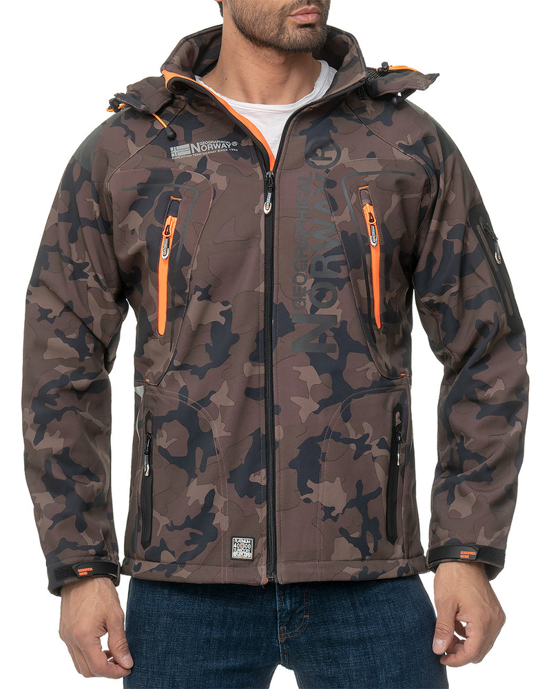 Herren Regular Fit Softshelljacke techno men - Khaki
