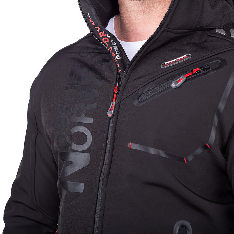 Herren Regular Fit Softshelljacke royaute - Black/Black