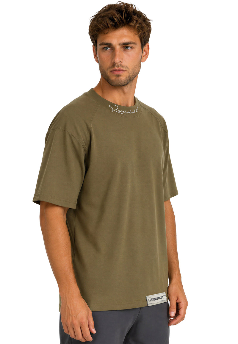 Herren Relaxed Fit T-Shirt 23RS041 - Khaki