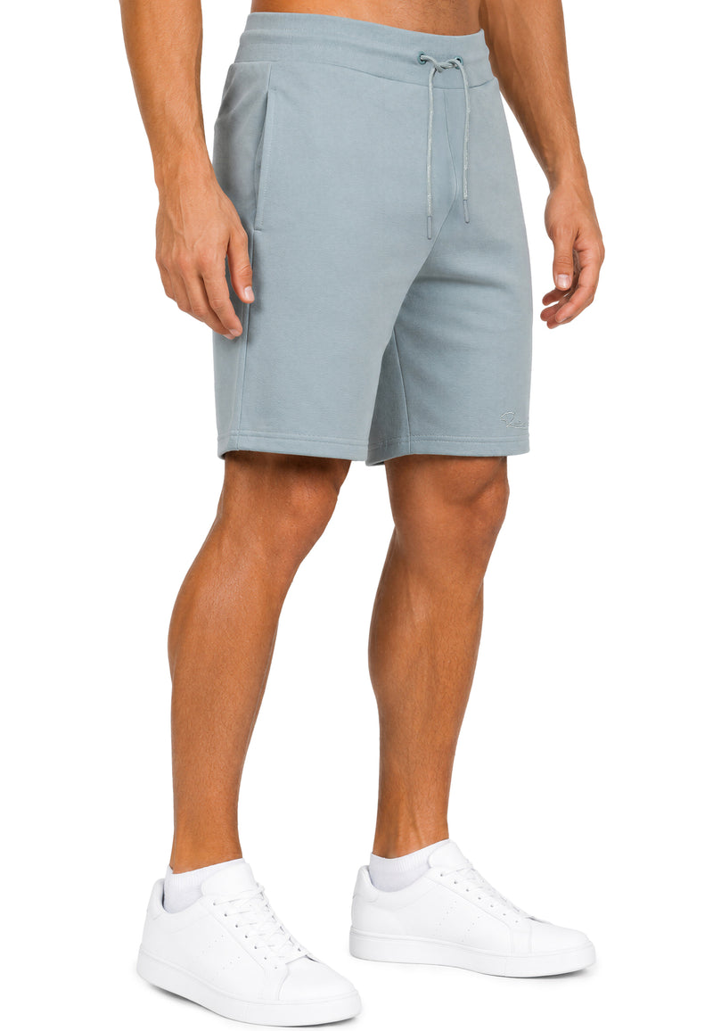 Herren Regular Fit Shorts Marken-Stick 23RS036 - Grey