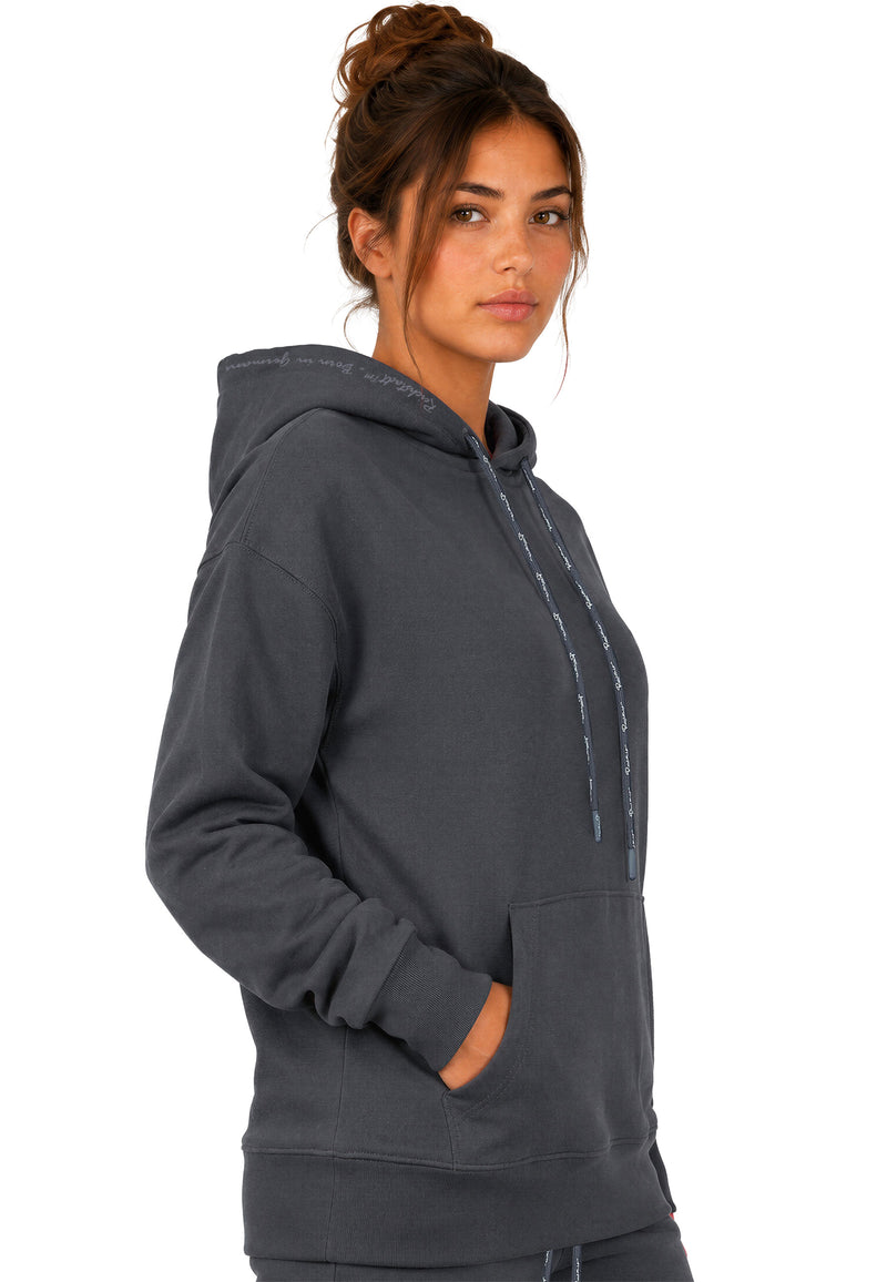 Damen Relaxed Fit Hoodie Marken-Stick 23RSW038 - Anthracite