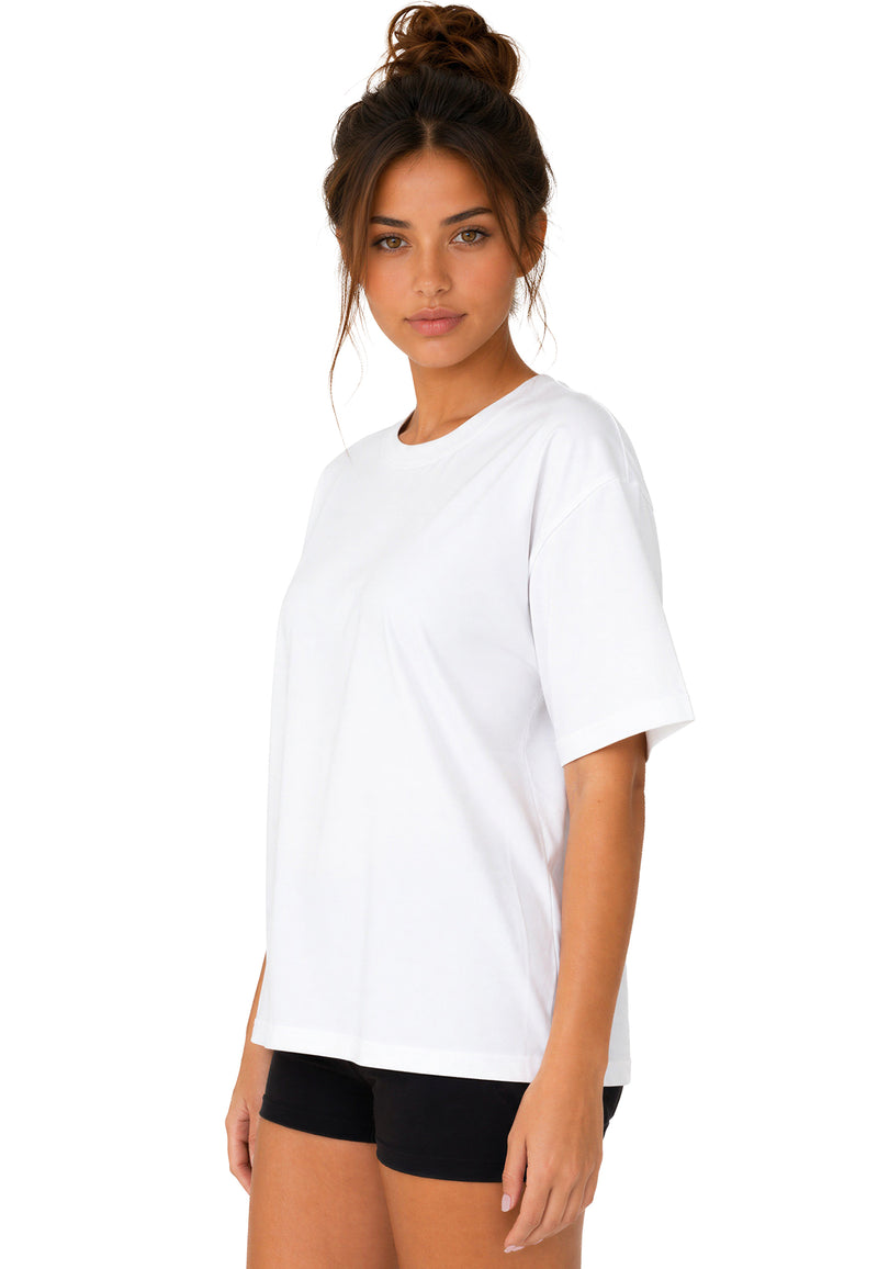 Damen Regular Fit T-Shirt Shoulder Drop 25RSW071 - White
