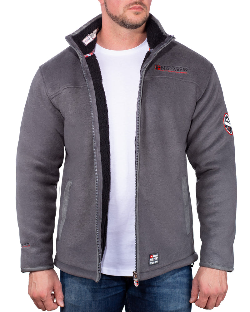 Herren Regular Fit Jacke ubolt - Dark-Grey-Black