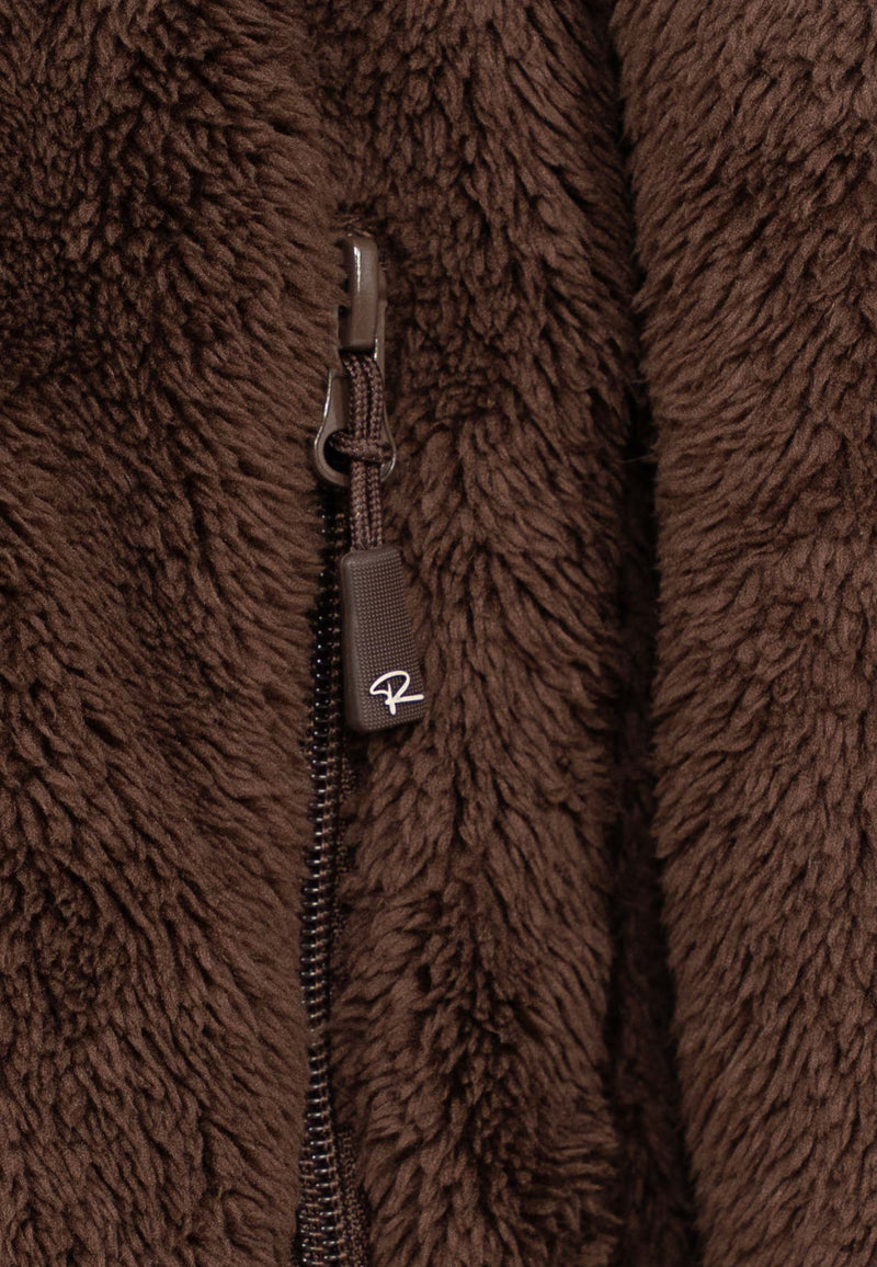 Damen Regular Fit Fleecejacke Kuschelige 22RSW002 - Coffee Brown