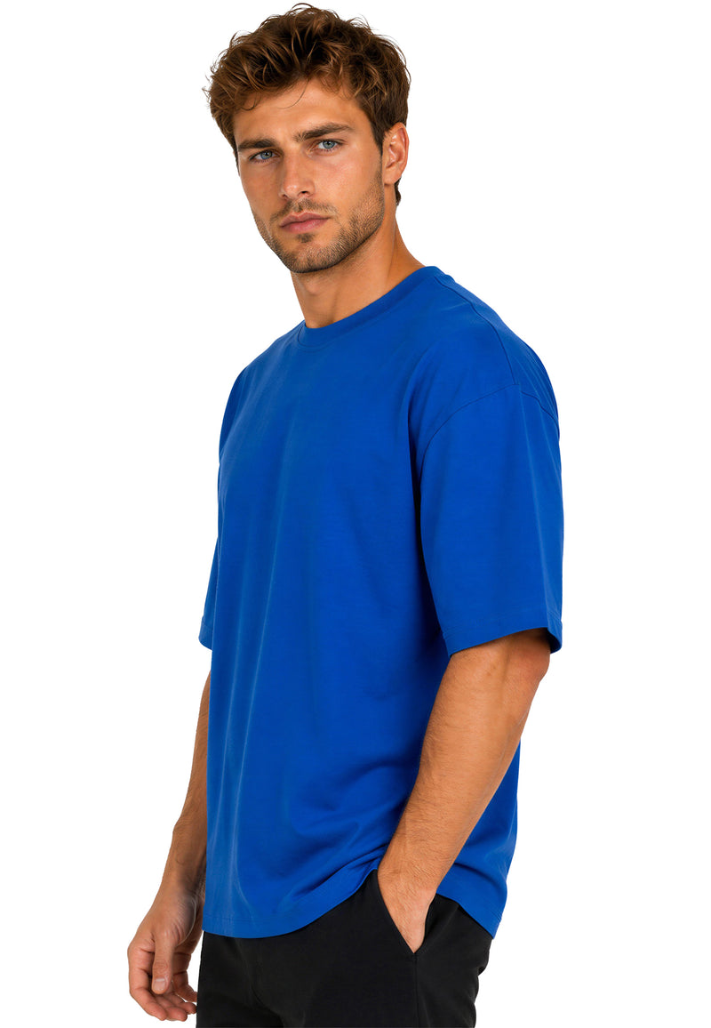 Herren Regular Fit T-Shirt Shoulder Drop 25RS071 Navy Blue L - Navy Blue