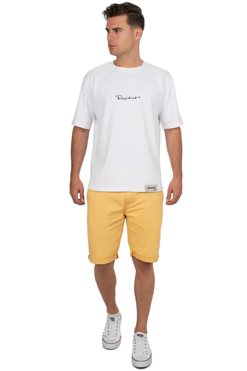 Herren Regular Fit Shorts Logo-Detail CK272 - Mustard