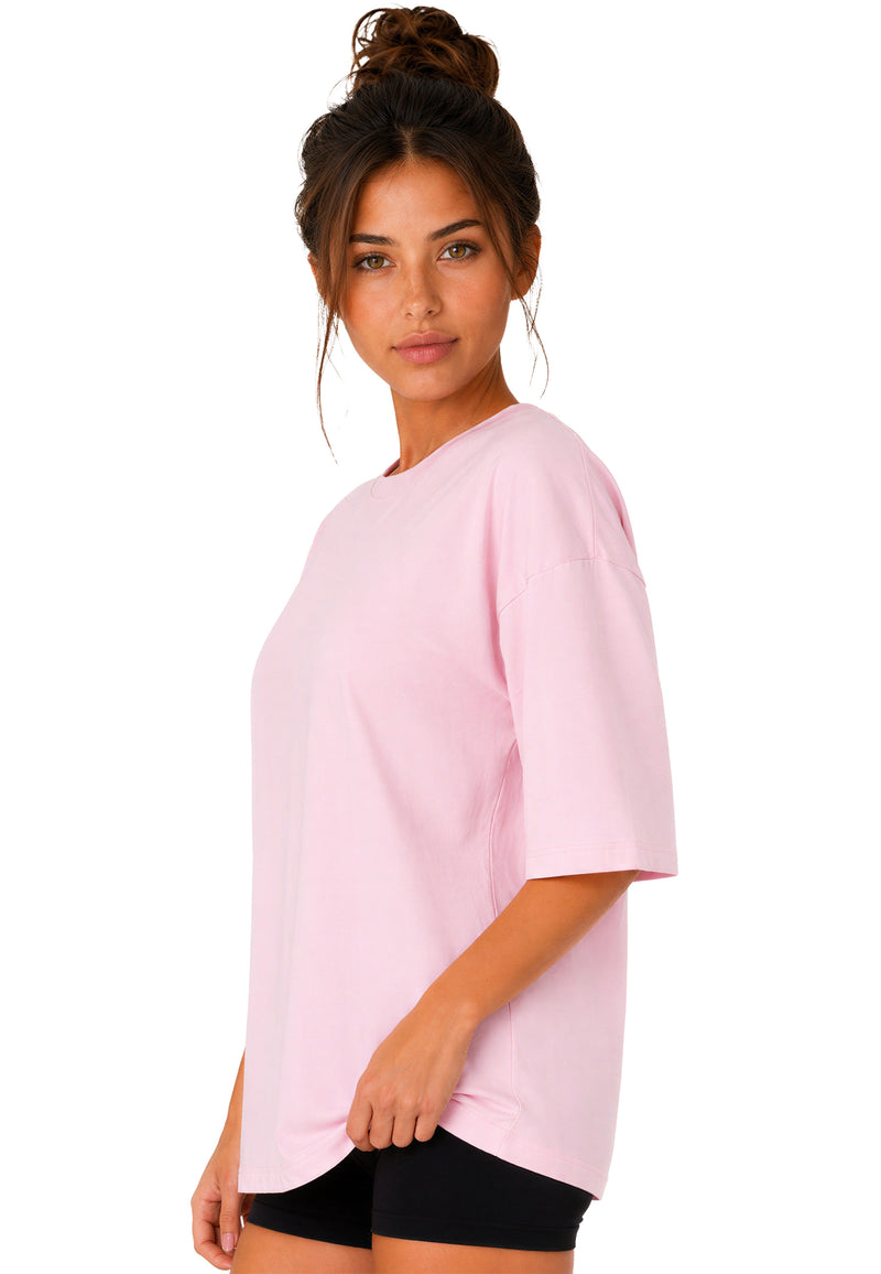 Damen Oversized Oversized T-Shirt 25RSW070 - Pink