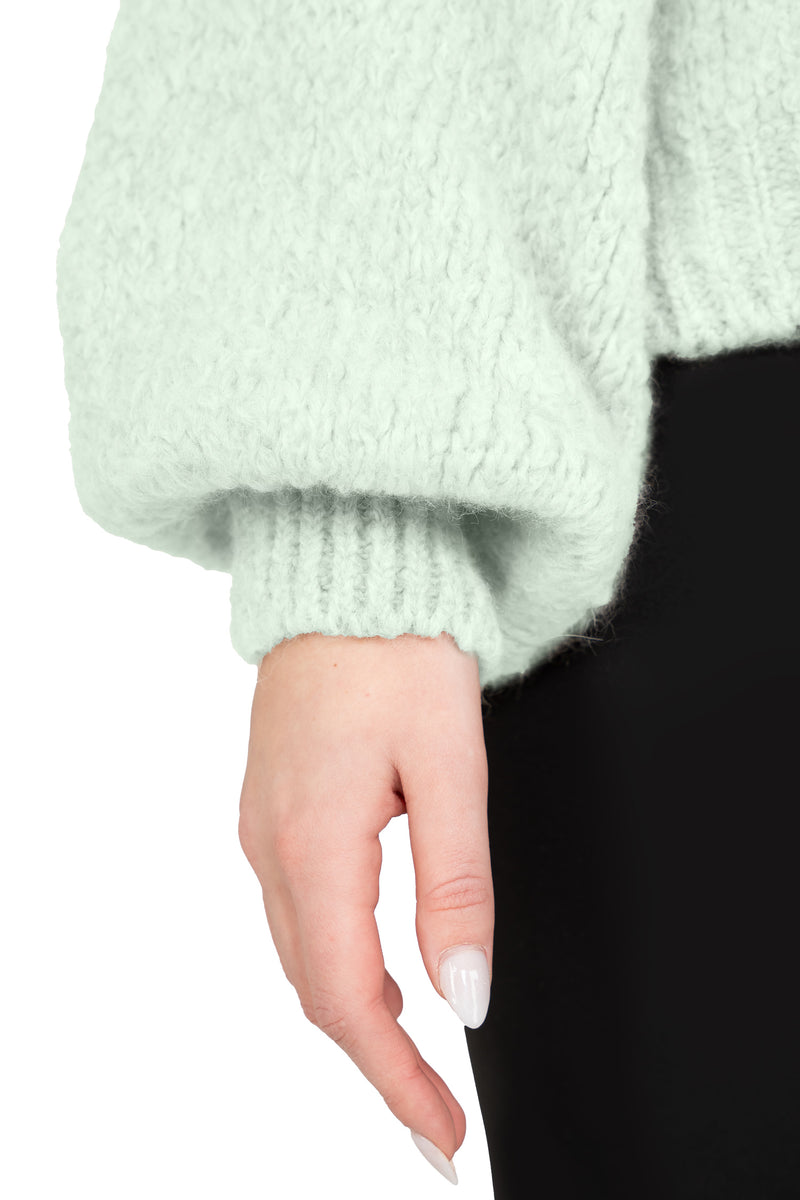 Damen Relaxed Fit Strickpullover 25RSW089 - Mint