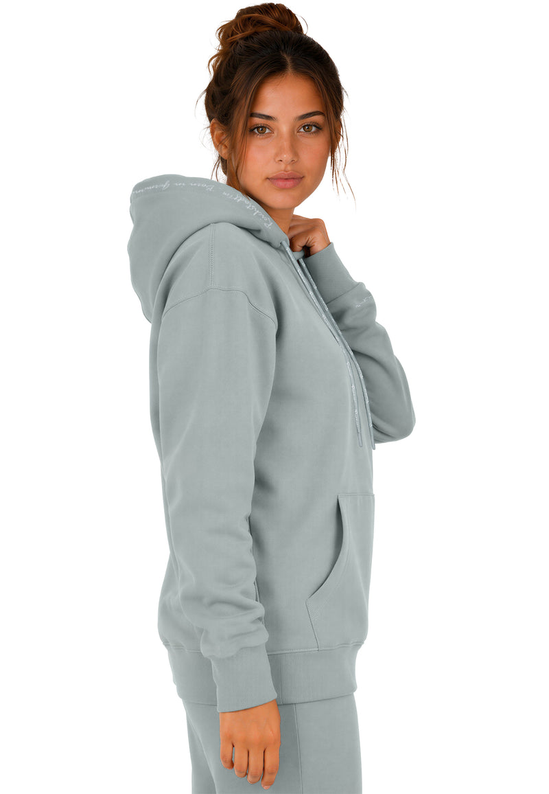 Damen Relaxed Fit Hoodie Marken-Stick 23RSW038 - Grey